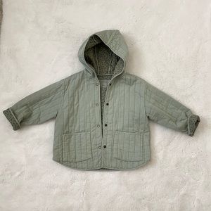 Zara quilted button jacket